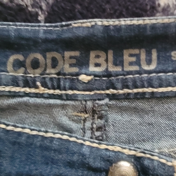 Code Bleu, Designer Jeans, Size 12, Embroidered Back Pockets, Bling - Picture 5 of 10